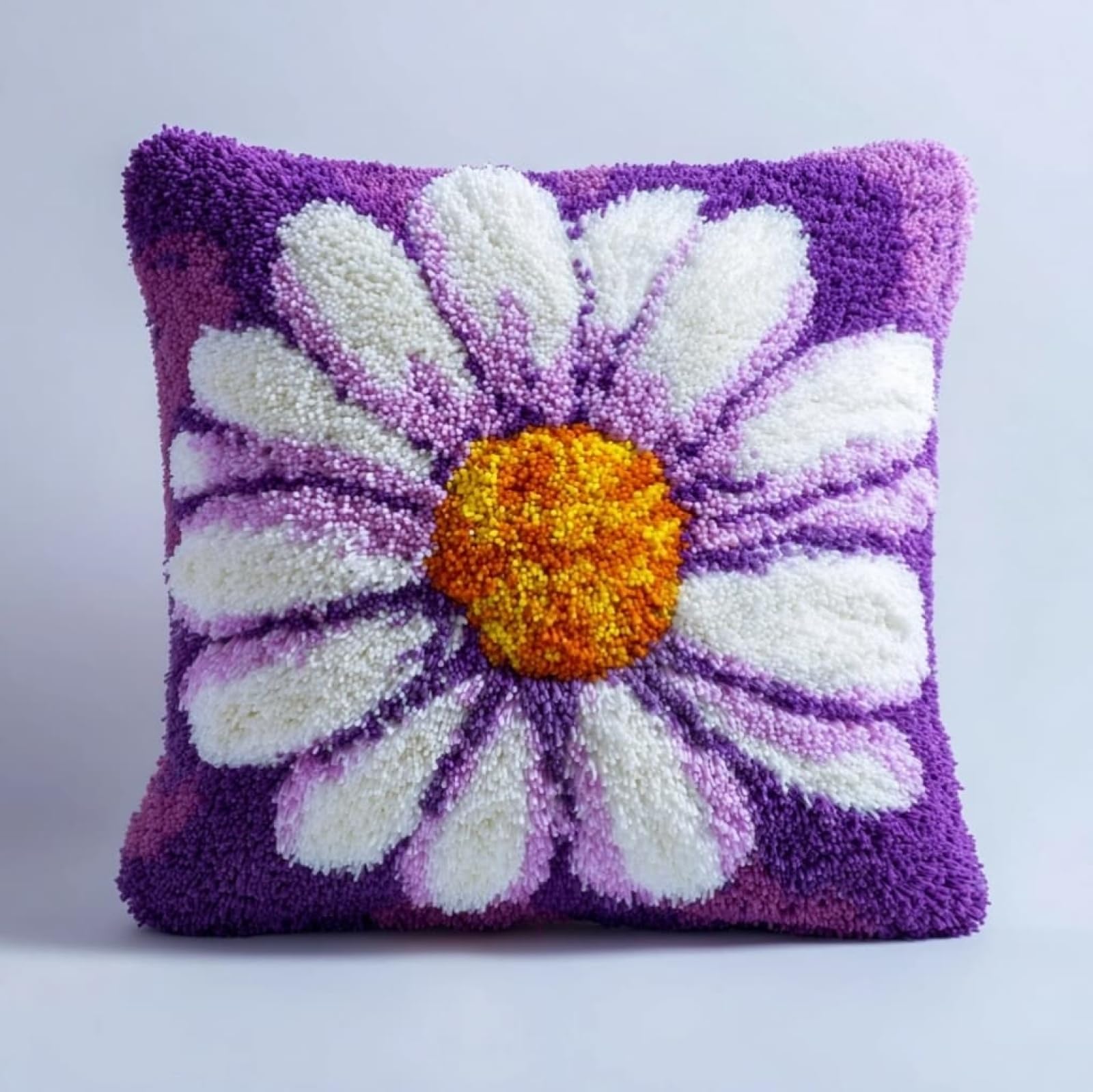 WallustrioaW Latch Hook Kits Pillow,Daisy