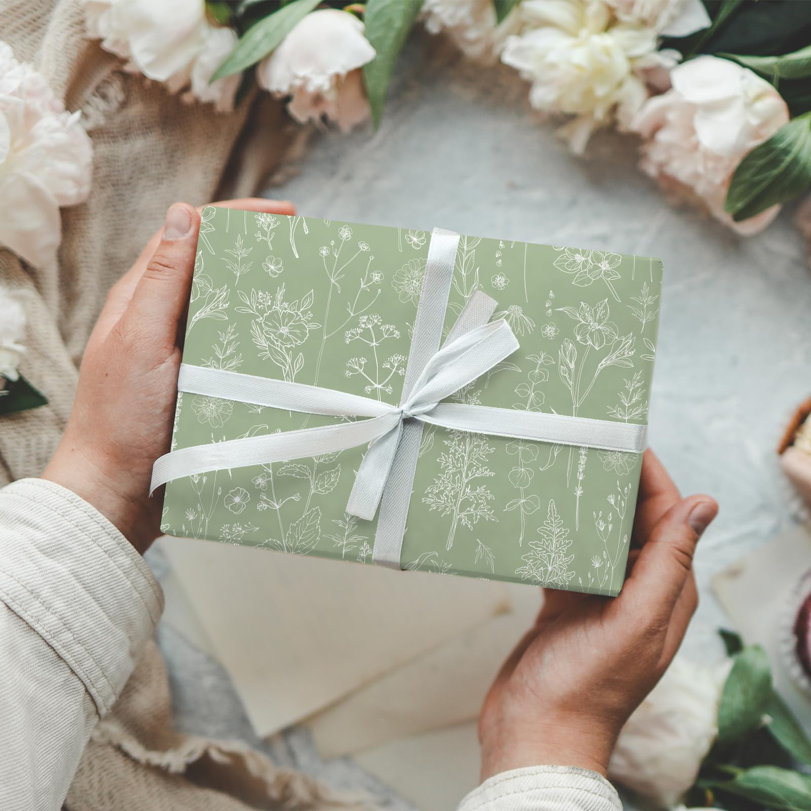 60 Sheets Floral Tissue Paper – Vintage Wildflower Gift Wrap, Colorful 20x14 Inch Sheets
