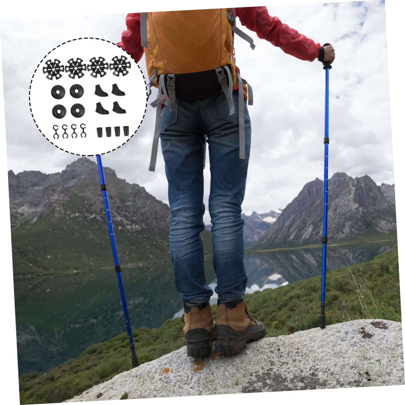 SUPVOX Accesorios De Alpenstock Accesorios Senderismo Accesorios para Caminatas Tapa del Extremo De Los Bastones De Senderismo Bastones De Trekking Cesta Bastón