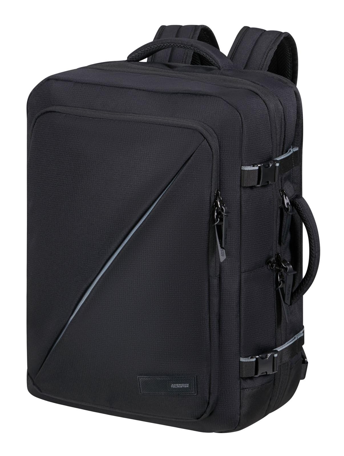 American Tourister Take2Cabin - Mochila de Viaje Expandible 17,3 Pulgadas, 55 cm, 42,5/48,5 l, Negro (Black)