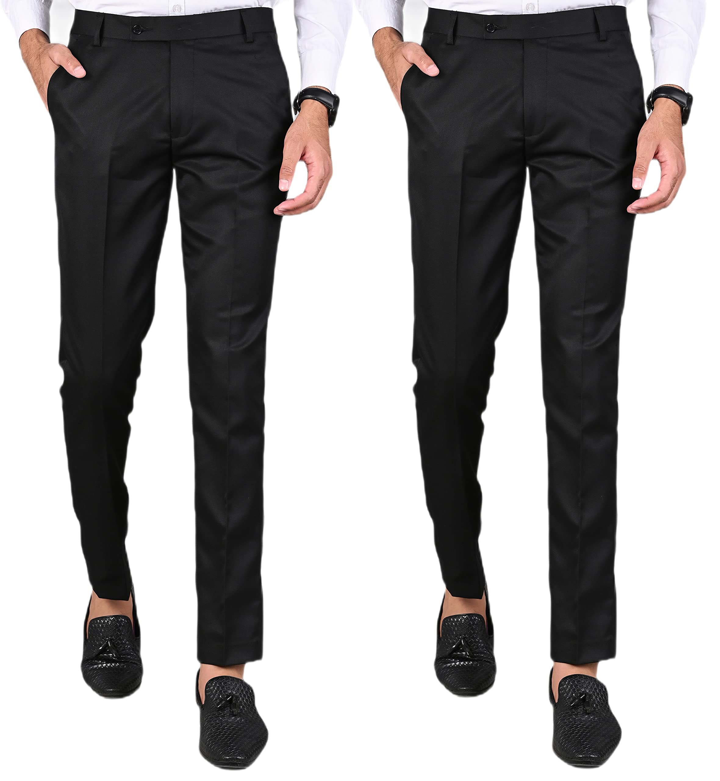 shbm Formal Pants for Men | Men's Regular Fit Formal Pant Combo | Non Stretchable Trouser | Office wear Trousers-picture-53