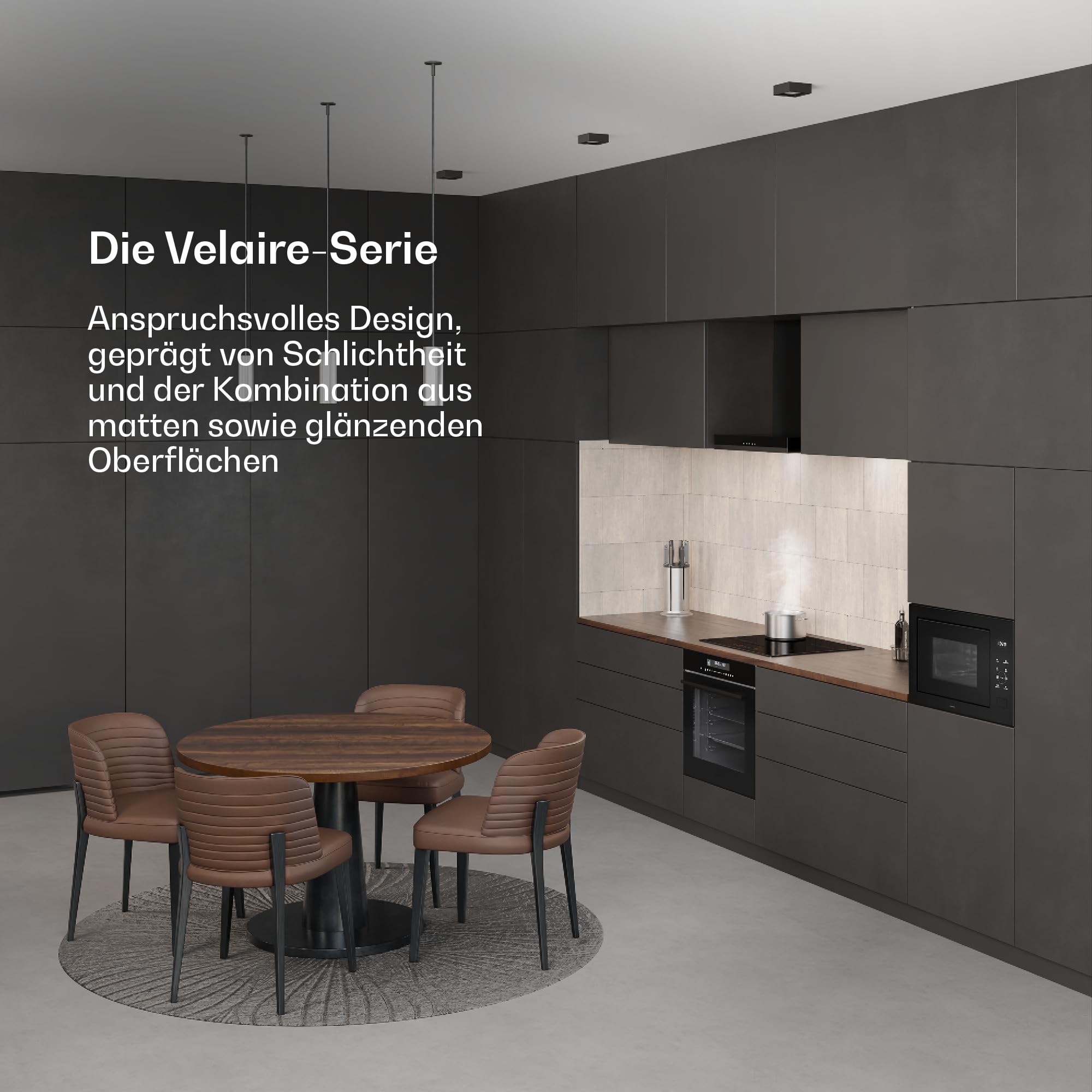 Klarstein Velaire Einbaumikrowelle 60 cm mit Grill – 25L, 850W Mikrowelle & 1200W Grill, 8 Programme, Touch, Edelstahl, Timer, Mikrowelle Einbaugerät, Schwarz