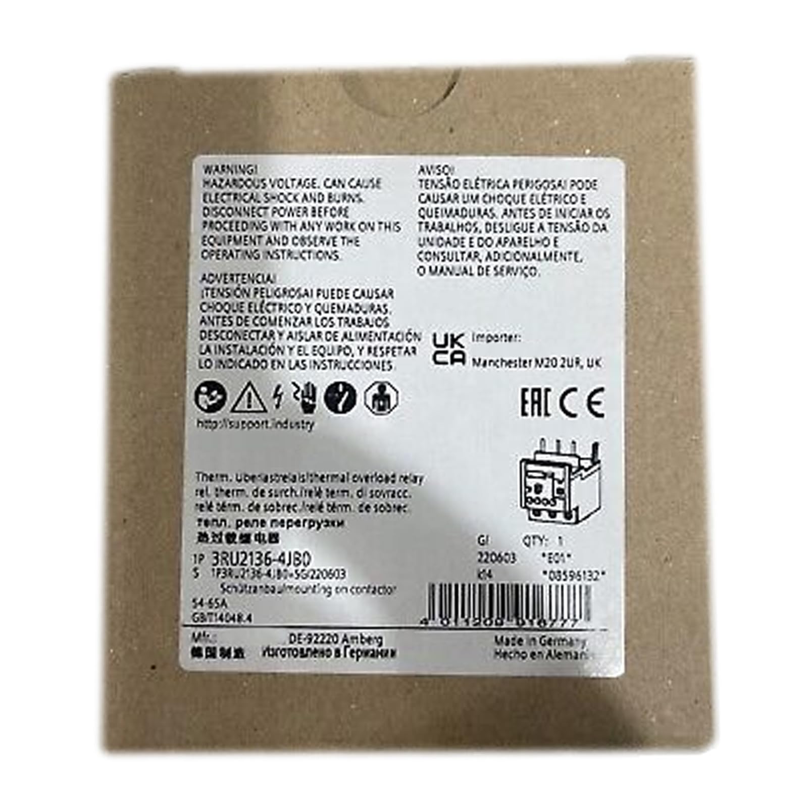 3RU2136-4JB0 neuf et scellé dans sa boîte relais de surcharge