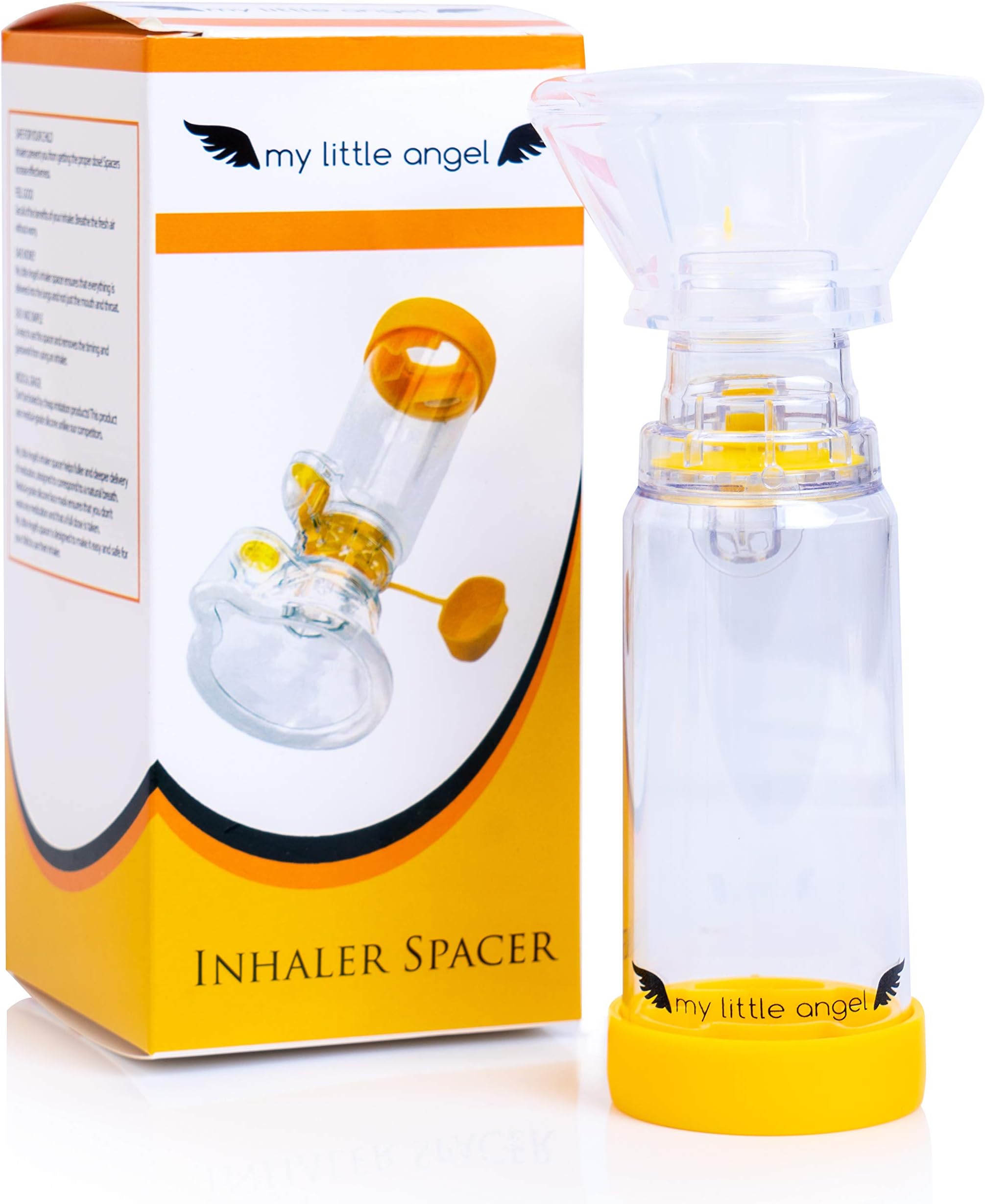 My Little Angel - Spacer for Kids | Includes Child Mask | Fits Any Size | Asthma Aerosol Chamber for Puffer | Helps with Breathing | Easy to Use | Asthma Relief