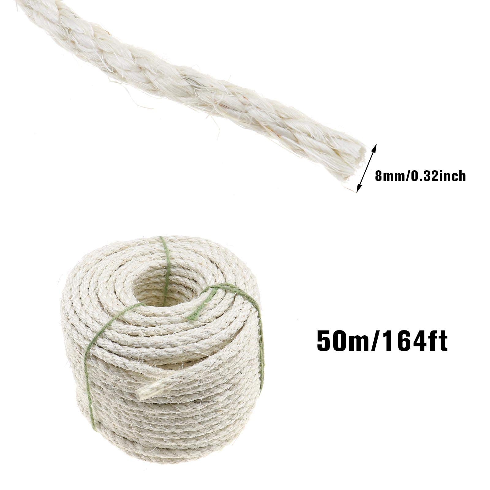 Sisalseil Naturfaser - 1,27 Cm Dick, 300 M Länge - Für Kratzbäume, Handwerk & Outdoor