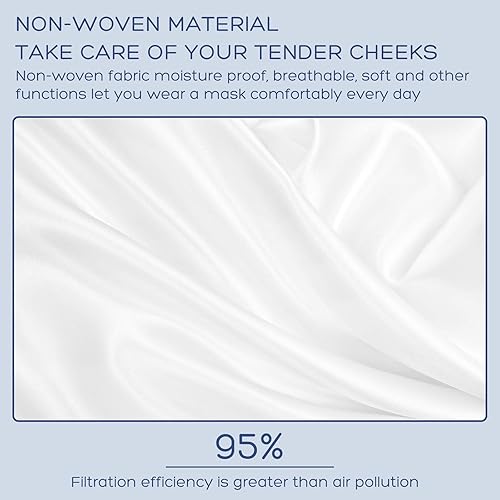 Miniatura 4 de Clayco Máscara facial transpirable de 4 capas en forma de copa, máscaras protectoras, eficiencia de filtro 95%, protección contra la contaminación