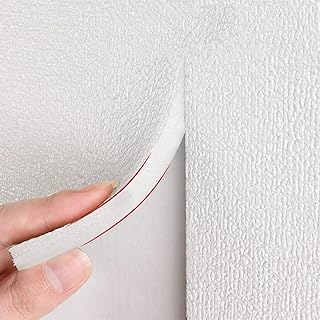 Générique Papier Peint Isolant Autocollant De 9 Mm D'épaisseur, pour Murs Intérieurs, Imperméable Et Résistant à L'humidité, pour La Protection Et La Décoration des Murs,Blanc,50x3000cm