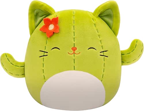 Squishmallows Original 8-Inch Ms. Miss Green Cactus Cat - Official
