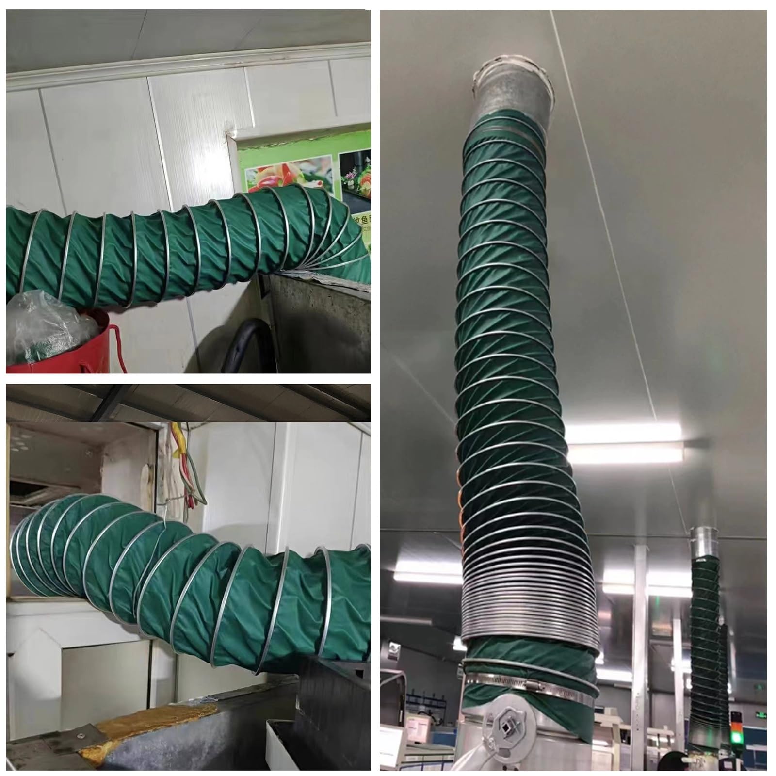 Elastyczny, odporny na wysokie temperatury wąż odpowietrzający suszarkiTrzy kanały materiałowe do wentylatora wyciągowego HVAC zakres okapu 30 cm i 1 m opcje dla optymalnej wydajności