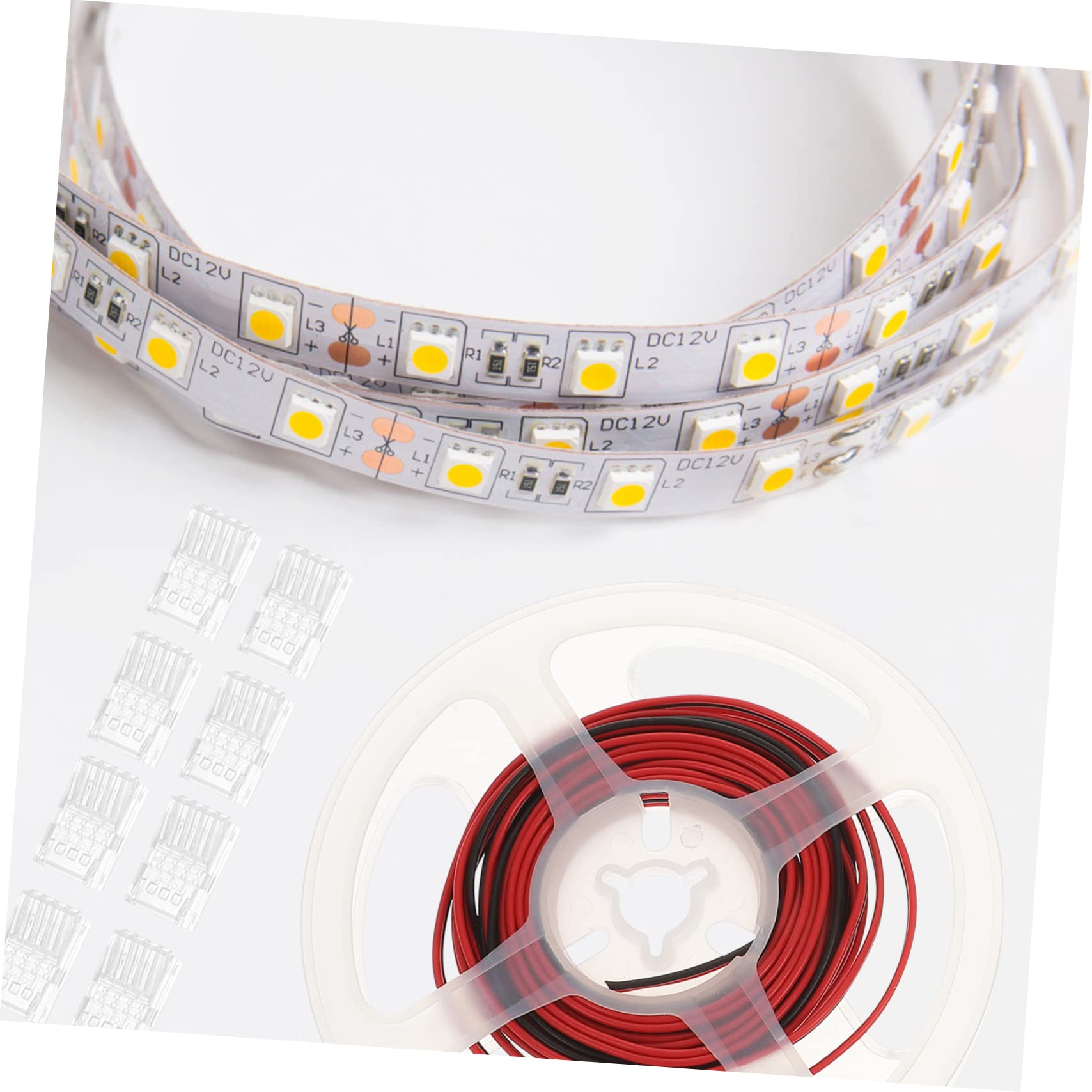 Alipis 4 Sätze LED-Lichtleistenanschluss Klemmenerweiterungsstecker LED-Streifen-Jumper stoßverbinder LED-Streifenanschlüsse Anschlüsse für LED-Lichtleisten Abisolieren Adapter verlängern