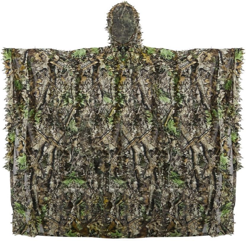 Ghillie Suit Outdoor Kids Cosplay Mens Camouflage Poncho Halloween Camo Netting Airsoft Clothing Military CS Woodland Hunting Clothes Free Size
