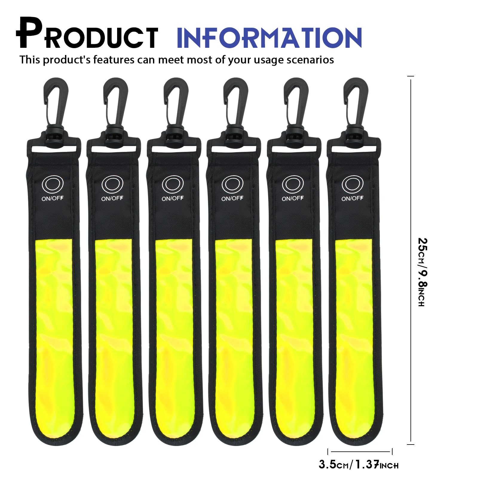 Image secondaire de Pendentifs LED Clignotants WIYETY pour Cartables - Sécurité Enfant Jaune