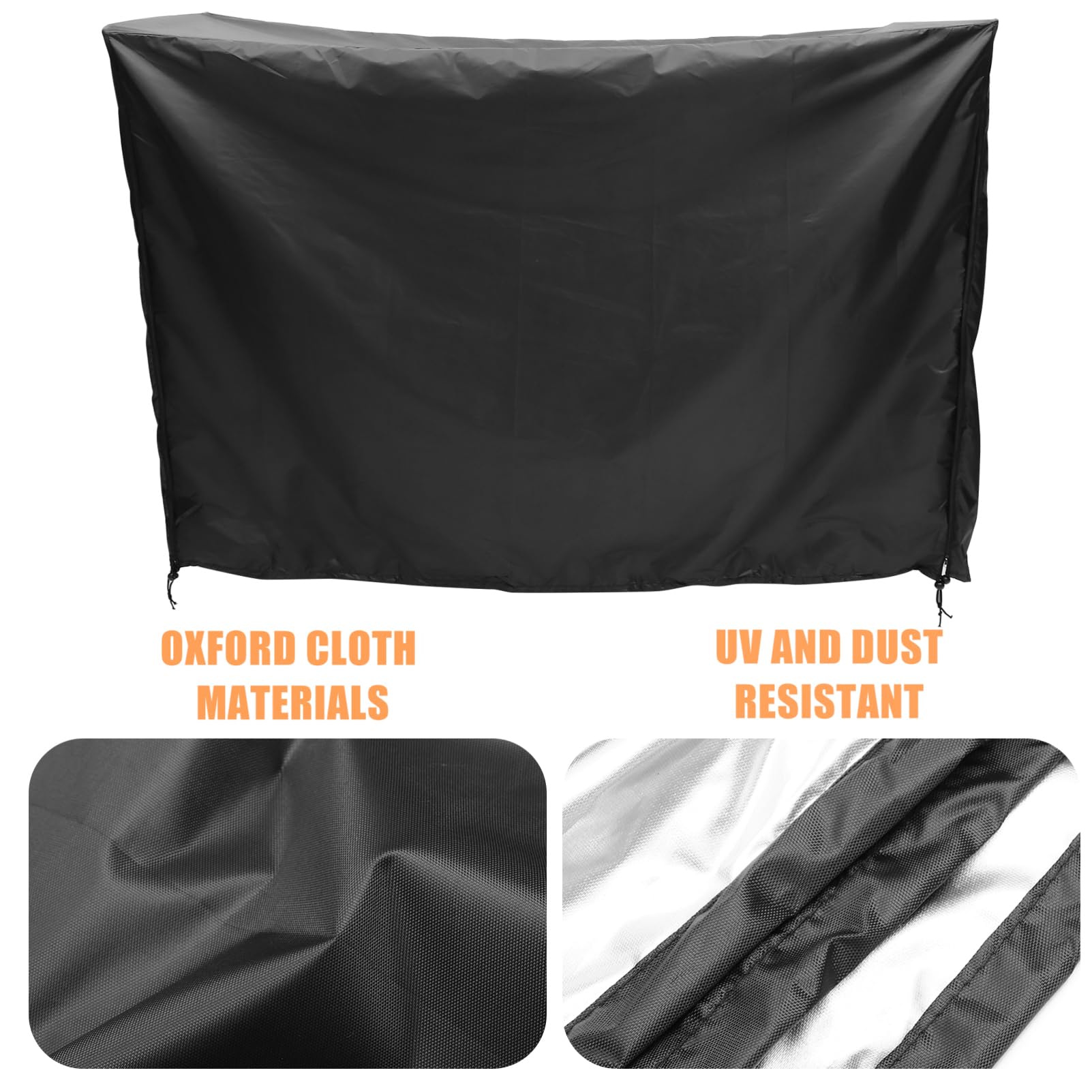 TOYANDONA Housse de Fauteuil Suspendu Imperméable et Résistante la Poussière en Tissu Oxford Protection Extérieure Facile à Transporter Noire pour Balançoire de Jardin