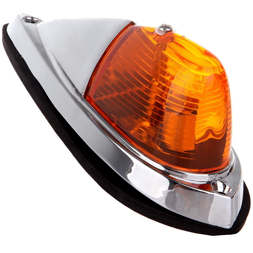 Truck Trailer Waterproof Semi-trailer Amber Cab Marker Roof Top Clearance Light Replacement Pack of 5