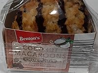 Vista 3 de Paquete de 2 macarrones de coco Benton's Chocolate, 6 macarrones de chocolate belga grandes