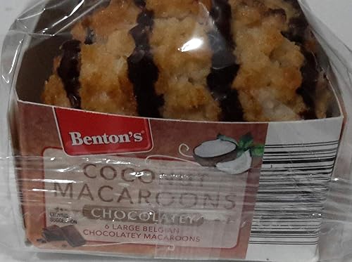 Miniatura 3 de Paquete de 2 macarrones de coco Benton's Chocolate, 6 macarrones de chocolate belga grandes