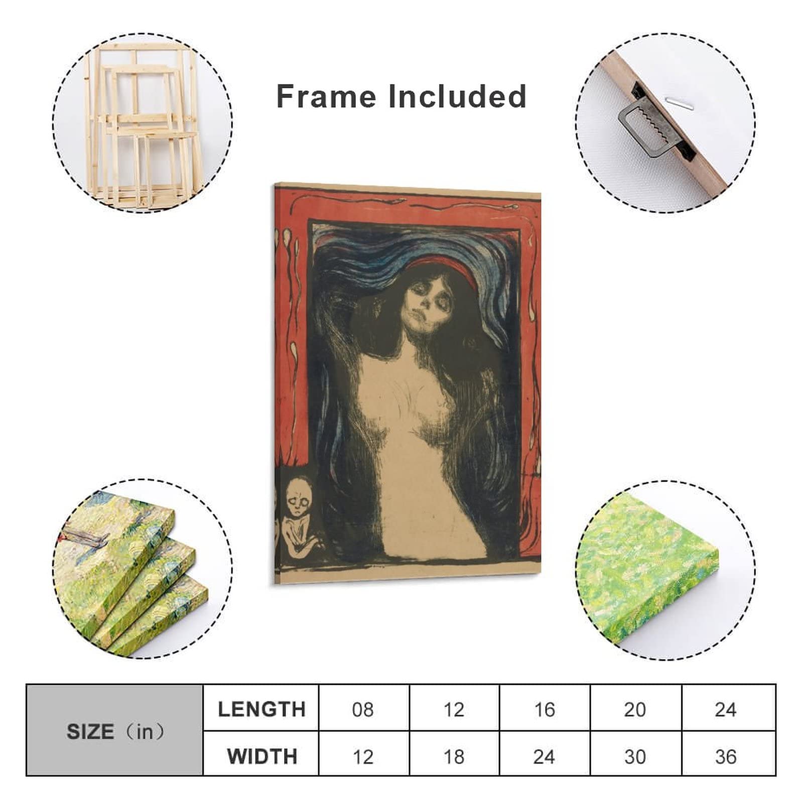 Amazon.co.jp: Edvard Munch エドヴァルド・ムンク マドンナ ポスター