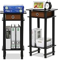 Vista 1 de Furinno Turn-N-Tube - Mesa auxiliar, paquete de 2, color espresso