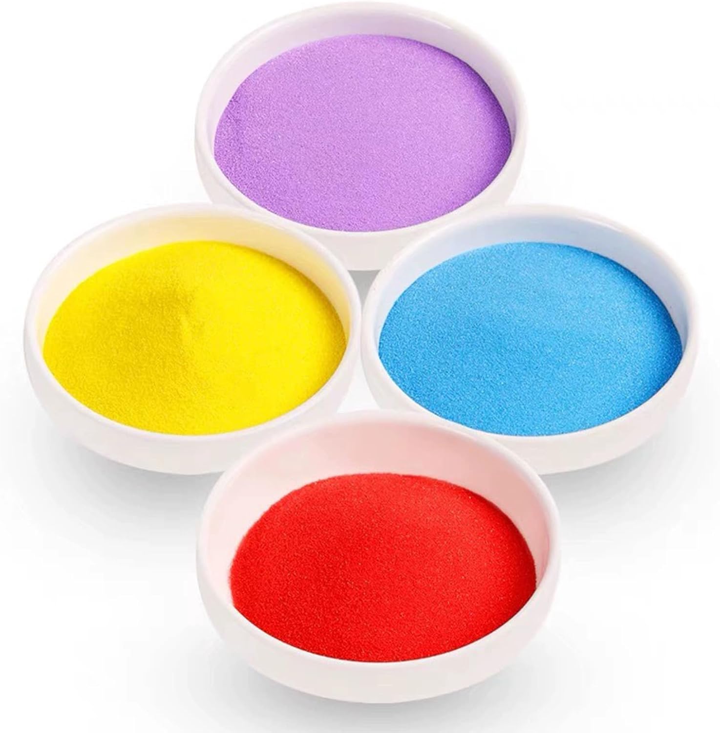 Allazone 1.85 Pounds Colored Sand for Sand Art, 24 Sand Art Bottles for Painting, Crafts, DIY, Wedding Decor, Decorations