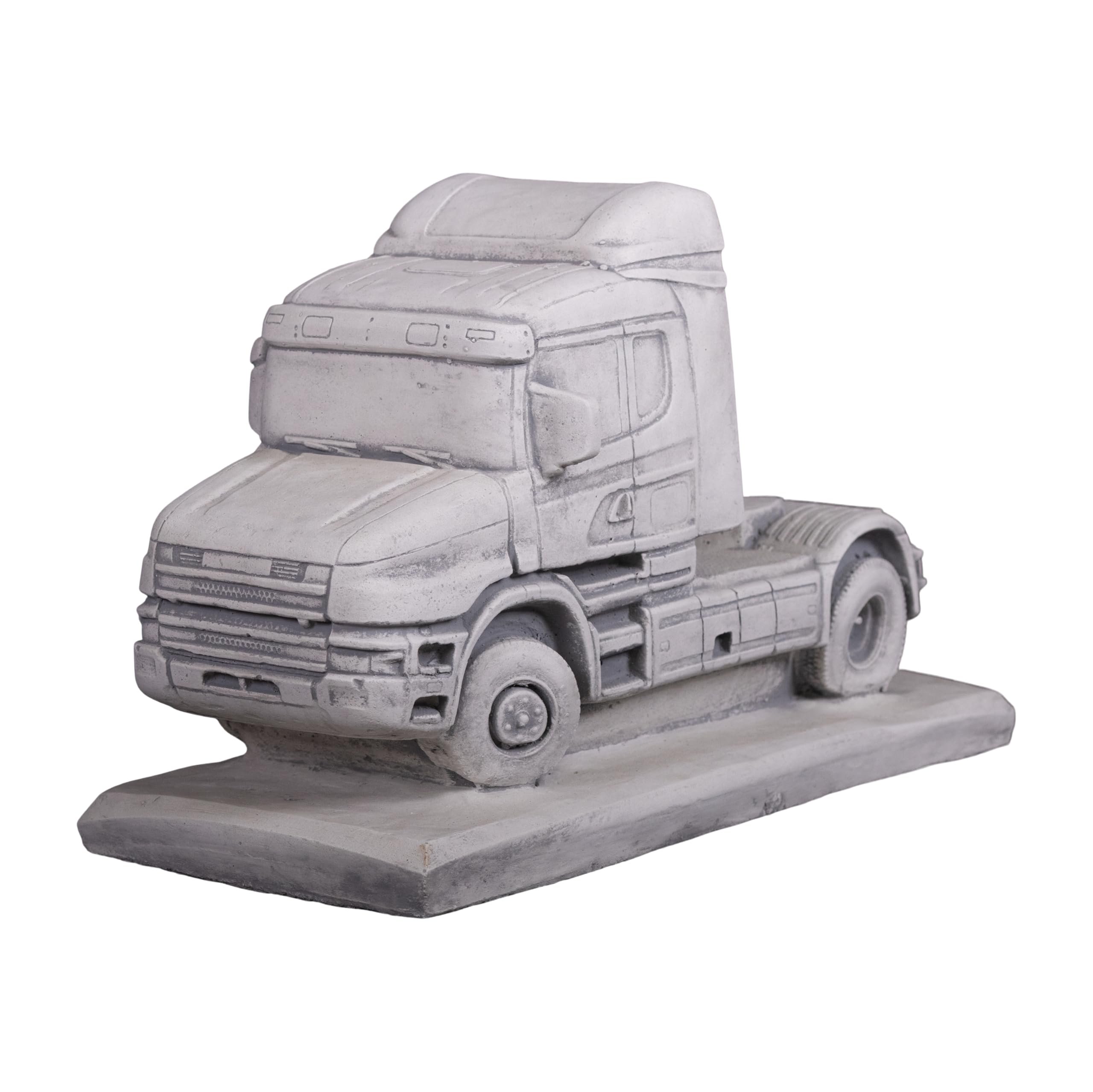 gartendekoparadies.de Trattore da giardino in pietra, 46 x 21 x 29 cm, grigio, calcestruzzo bianco, 23 kg, resistente al gelo