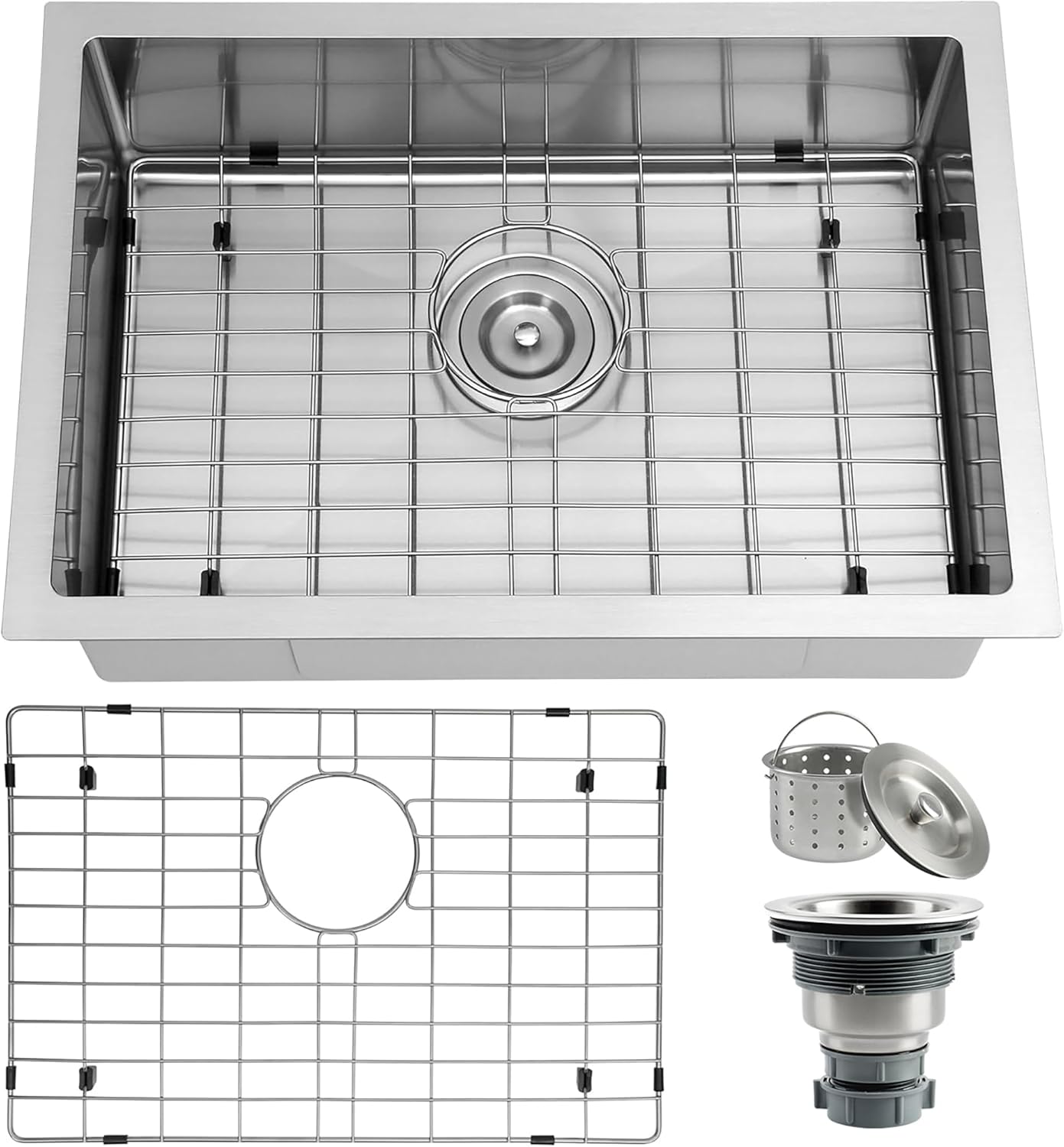 Bar Sink,Stainless Steel Kitchen Sinks,RV Kitchen Sink (Stainless Steel, 23 X 16 inch)
