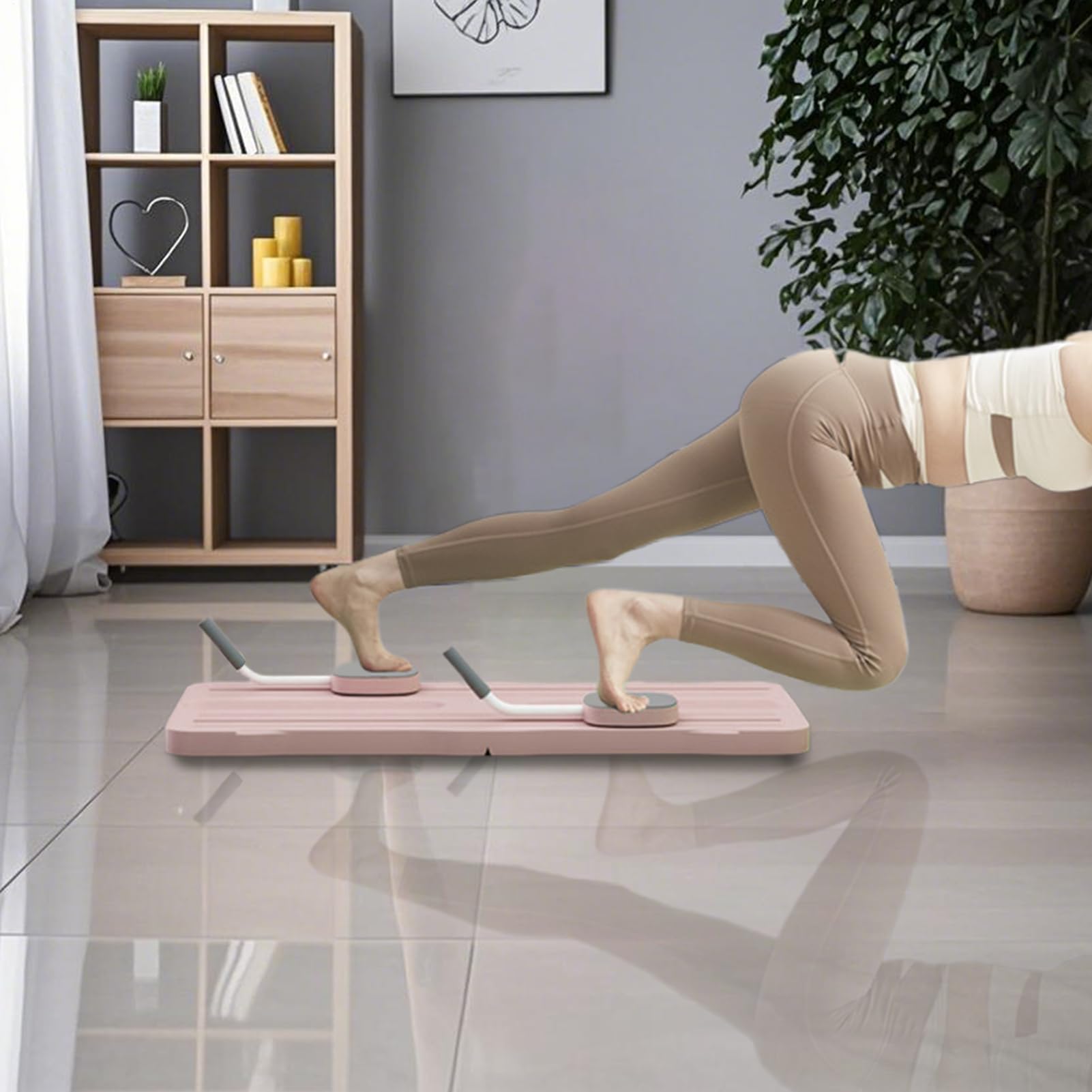 Set Pilates Reformer Esercizio pieghevole per rafforzamento core e | Tavola trainer addominali e core per Pilates Per Yoga, condizionamento ballerini, recupero postnatale