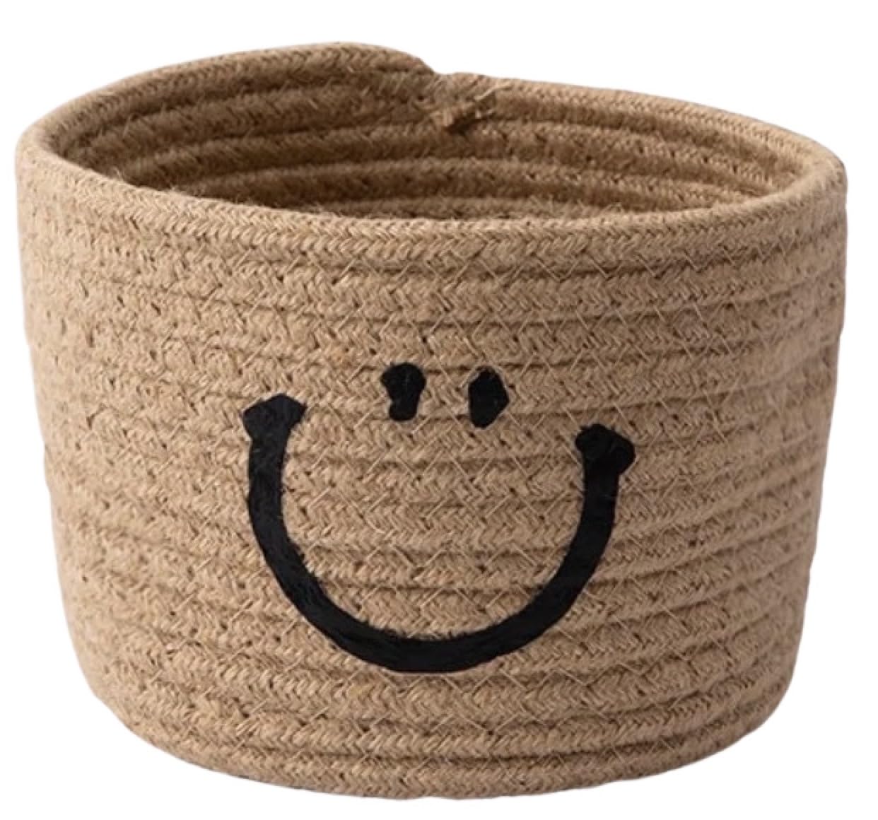 RUGSZONE Basket Cute Storage Basket with Handles Dog Toy Basket Blanket Basket for Living Room Baby Toy Basket Nursery Décor Basket (Small, Beige SMILE) (B0CQK9RGTT) Amazon Price History, Amazon Price Tracker