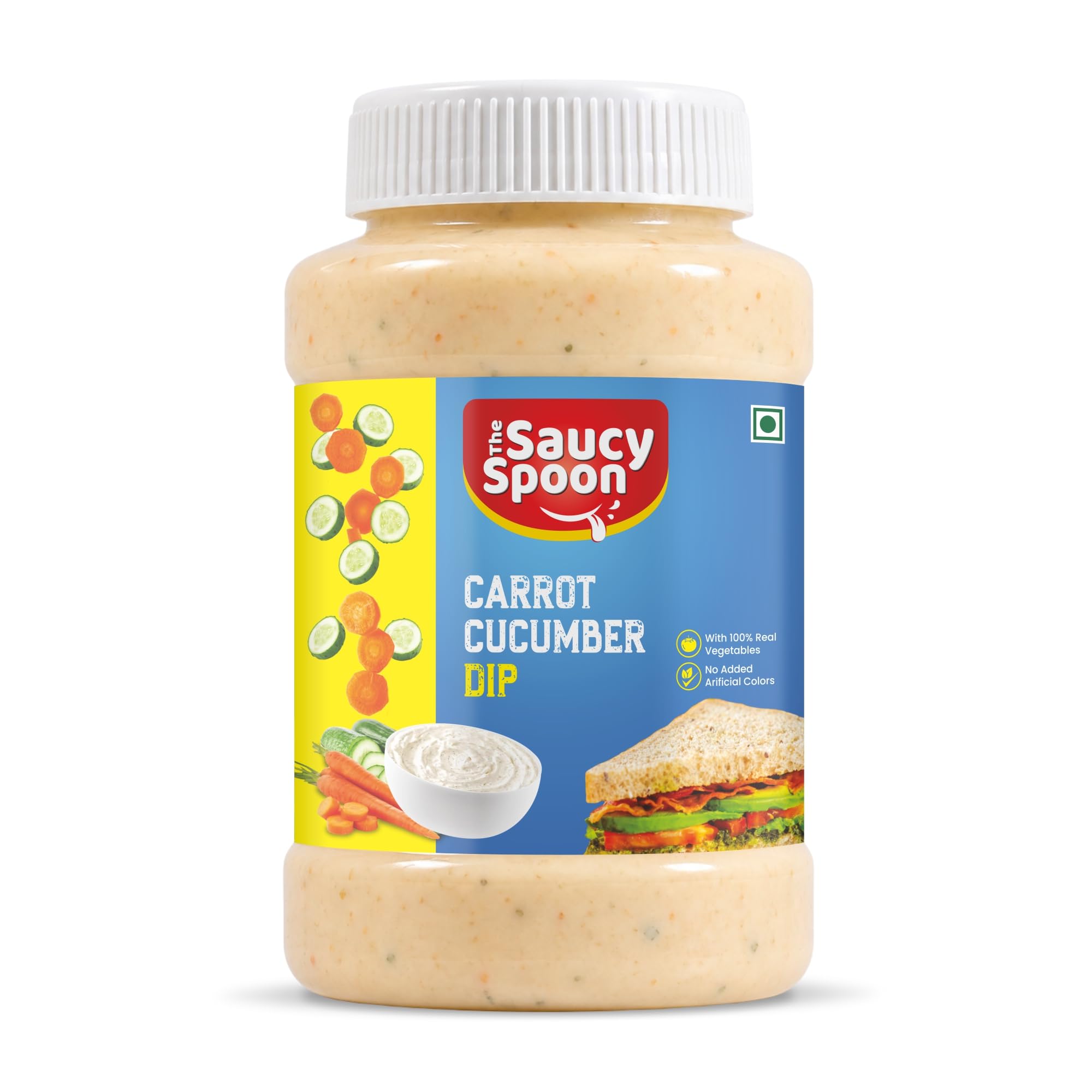 The Saucy Spoon Carrot Cucumber Dip 250g | Fresh & Creamy Vegetable Dip | Vegan & Gluten Free | No Artificial Additives | Ideal for Chips, Crackers, Nachos, Sandwiches & Healthy Snacks-picture-14