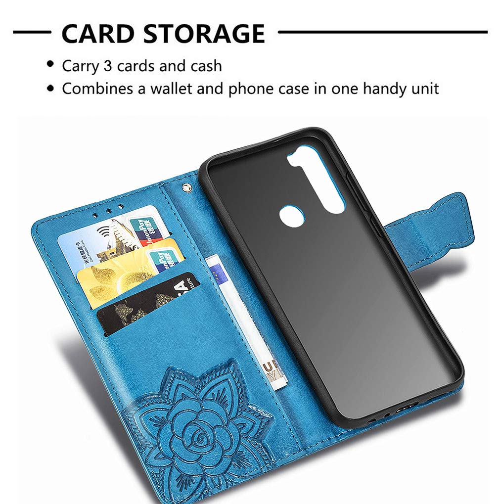 Yiizy Custodia Portafoglio A Farfalla Per Xiaomi Redmi Note 8T, Pelle PU Con Supporto E Chiusura Magnetica, Slot Per Carte E Tasca