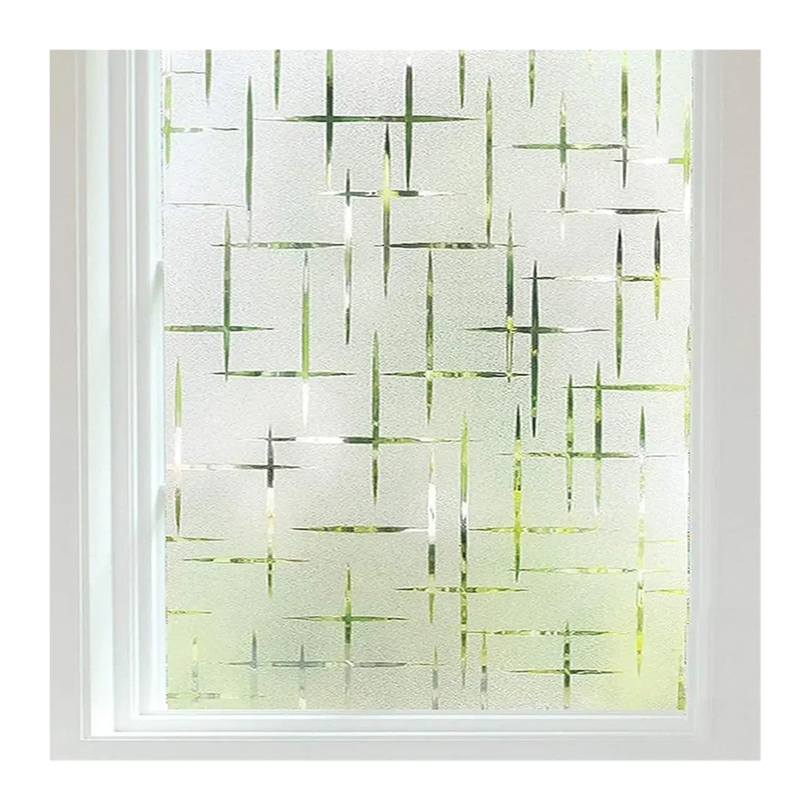 Frosted Window Film Non-Adhesive Frosting Privacy Glass Self Static-Cling Decorative Cling For Home Office for Glass Windows(55x100cm)
