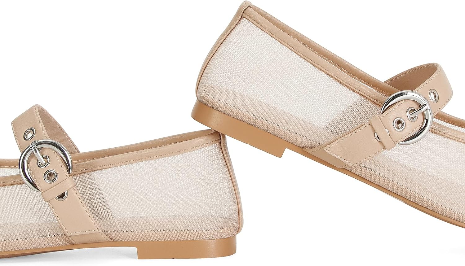 Dsevht Mesh Ballet Flats Shoes for Women Slip On Ballerina Shoes Round Toe Comfortable Casual Work Dress Flats Shoes - Image 4