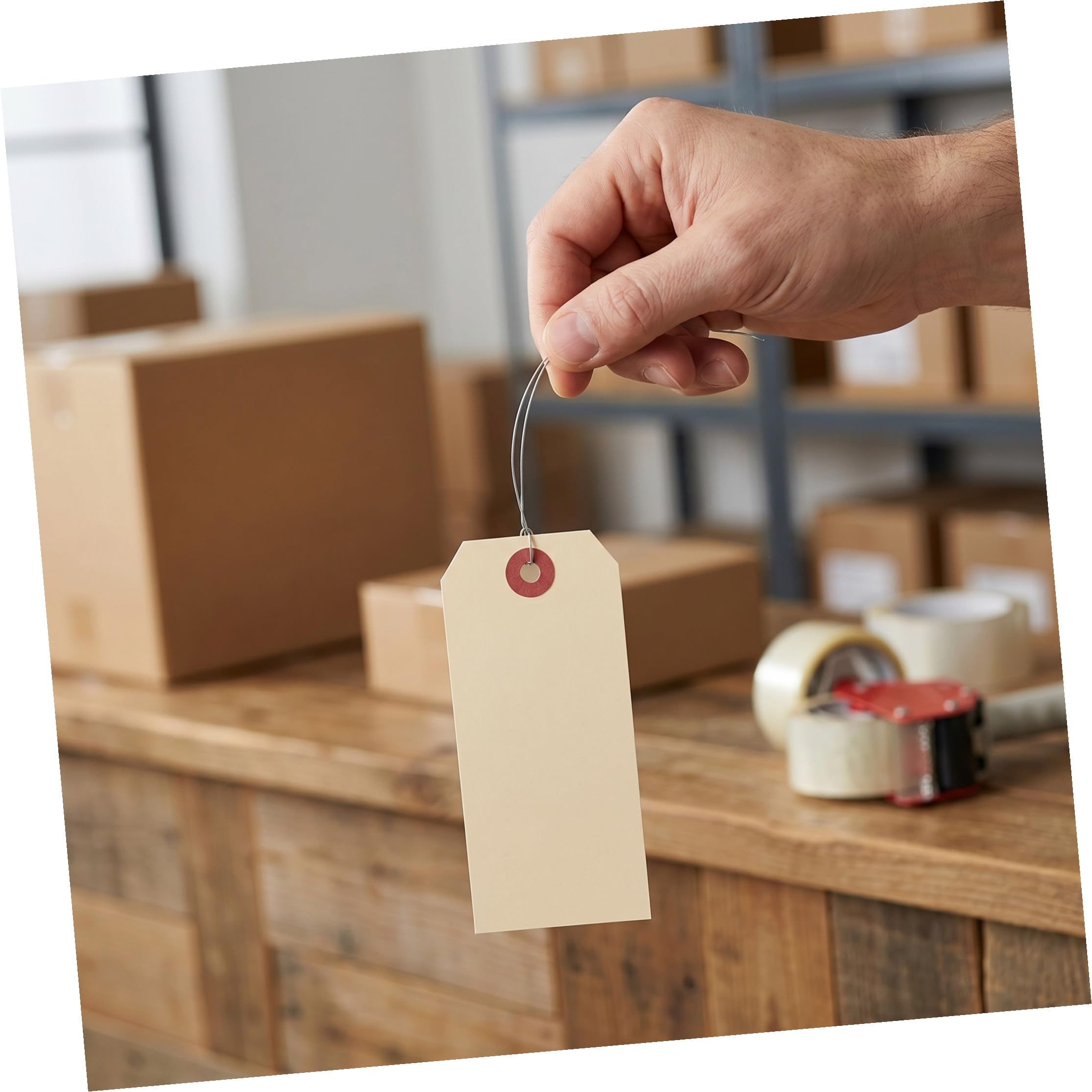 OUNONA 500stücke Versandetiketten Mit Drähten Blanko Etiketten Für Versand Verpackung Und Beschriftung Robust Und Vielseitig Einsetzbar