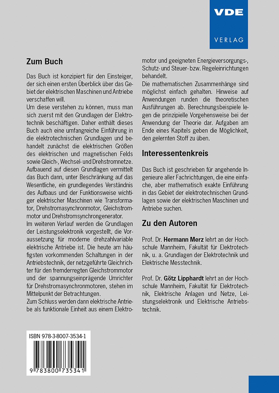 Elektrische Maschinen und Antriebe: Grundlagen und Berechnungsbeispiele