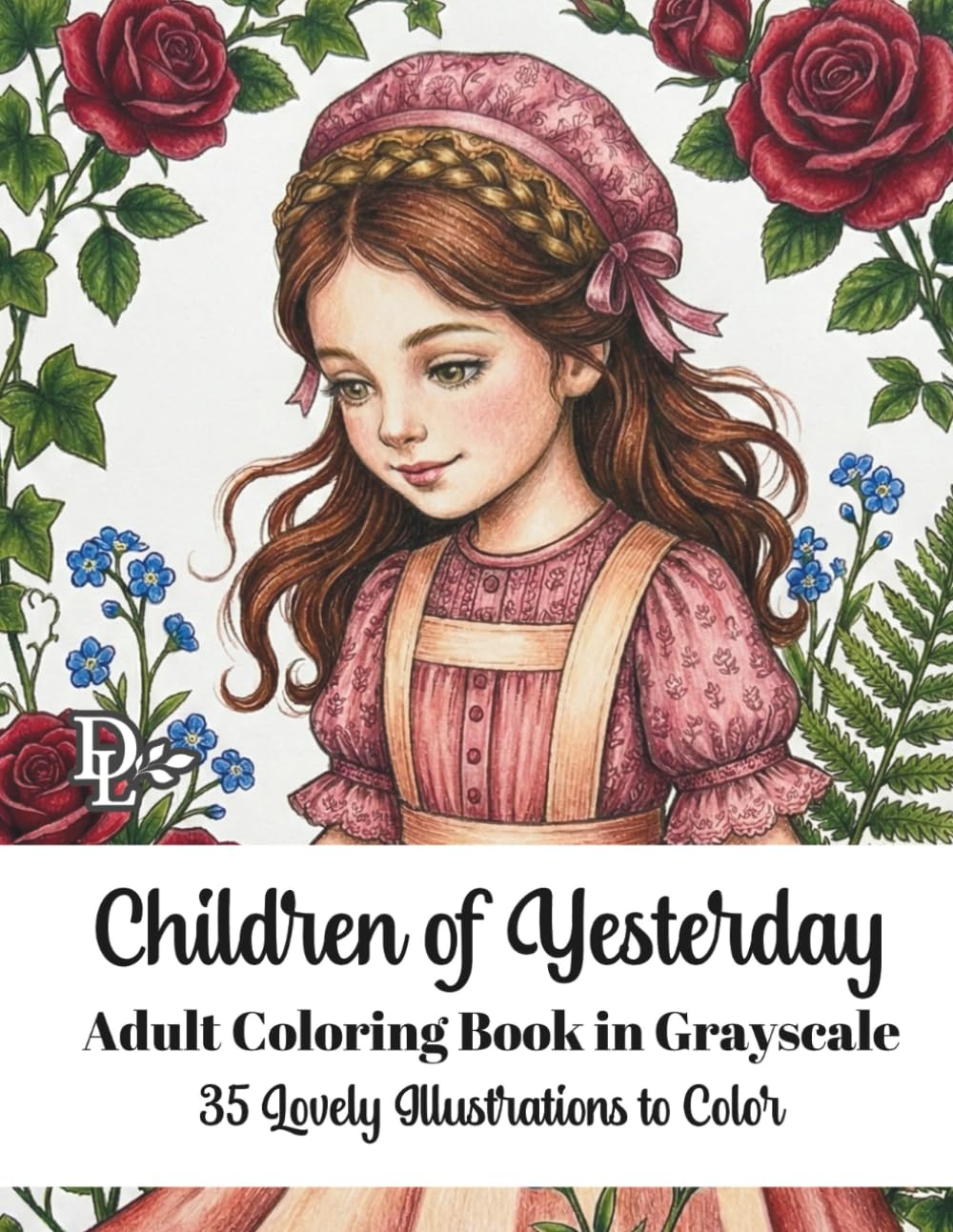 Children of Yesterday Adult Coloring Book in Grayscale: Grayscale Portraits of Vintage Boys and Girls from the Early 1900s for Relaxation and Creativity (Child Portrait Coloring Books)