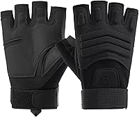 CAJOAUIS Men's Tactical Half-Finger Gloves - Durable Breathable Microfiber for Hiking, Climbing, Hunting & Outdoor Work