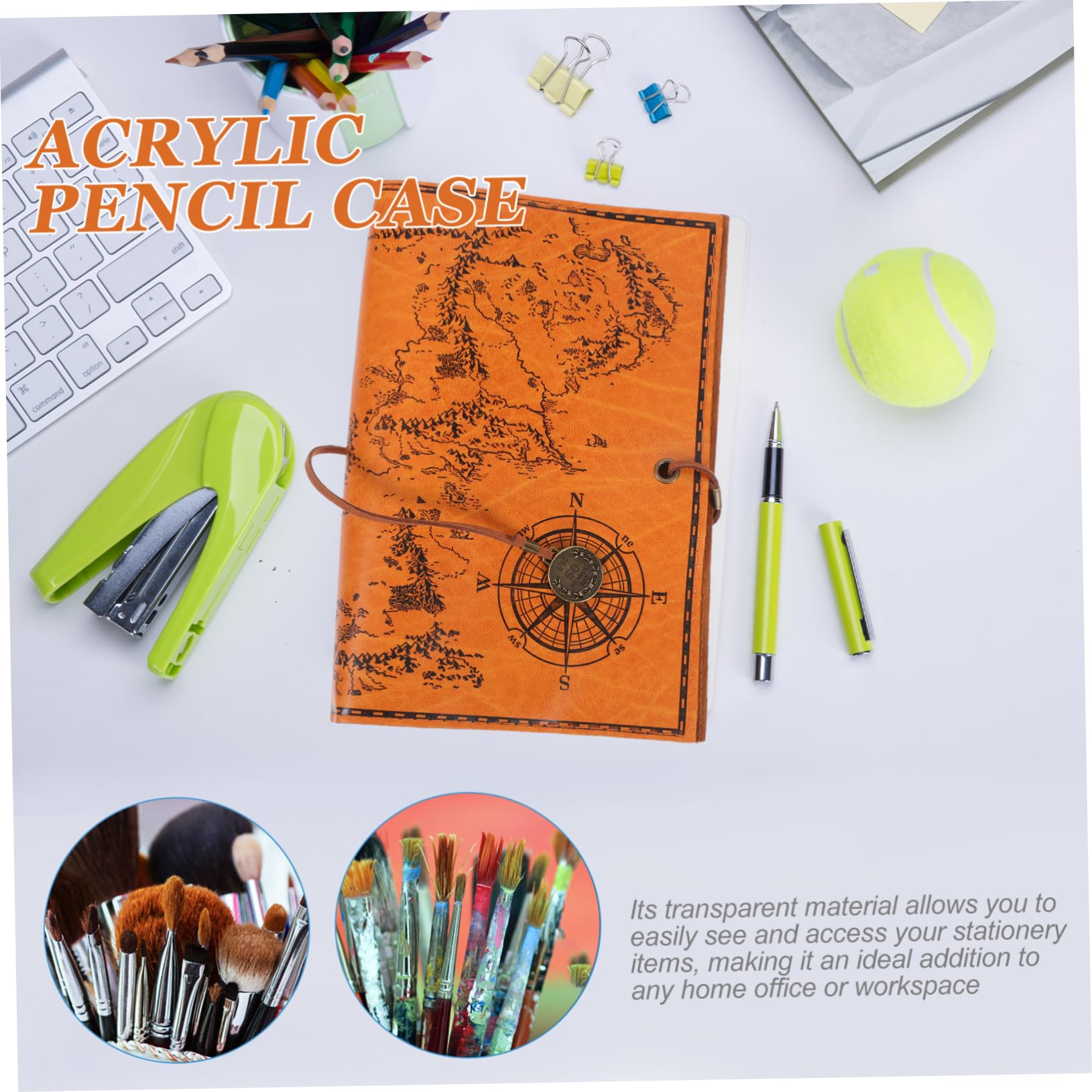 Operitacx 5 Stück Rolle Roll Feder Mäppchen Federmäppchen Federmäppchen Mit Bleistiften Fall Bleistiftfälle Lieferungen Etui Machen Gefüllt Münze Taschenorganisator Pu Brown