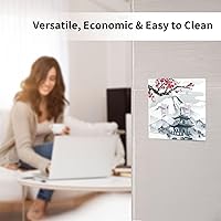 Vista 6 de Toggle Light Switch Wall Plate, Japanese Cherry Blossoms Mountain Tower Double Switch Cover, Size 2-Gang 4.5" X 4.5