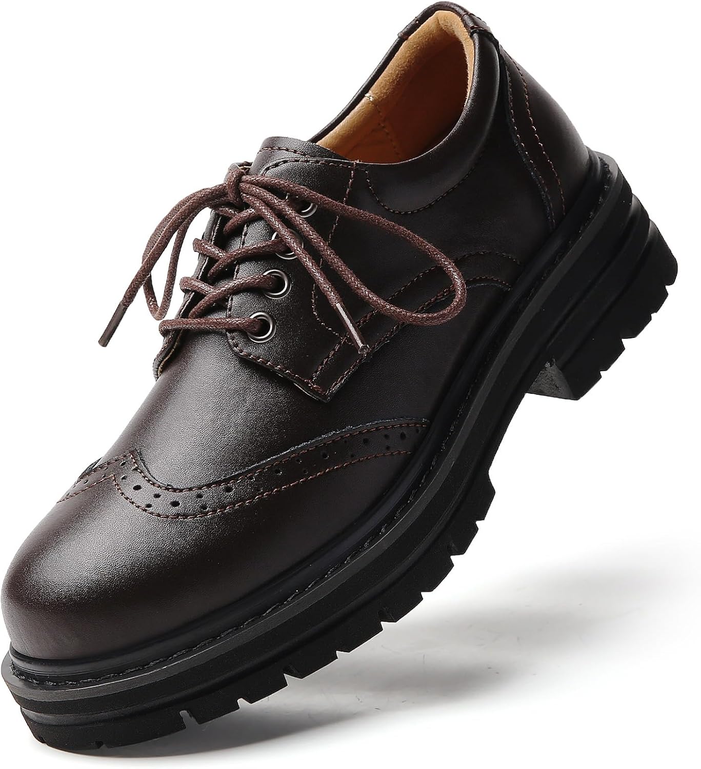 TKKAE Oxford Shoes for Women Women's Oxford Shoes Platform Classic Lace Up Loafers Comfortable Dress Business Casual Work Office Oxfords Shoe for Ladies