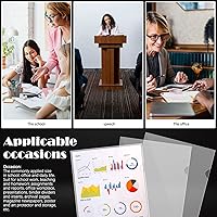 Vista 6 de 50PCS Clear Plastic Document Folders, US Letter/ A4 Size 14C (1.4mm) Thick Clear Transparent Document Folders Copy Safe Project Pockets Lightweight