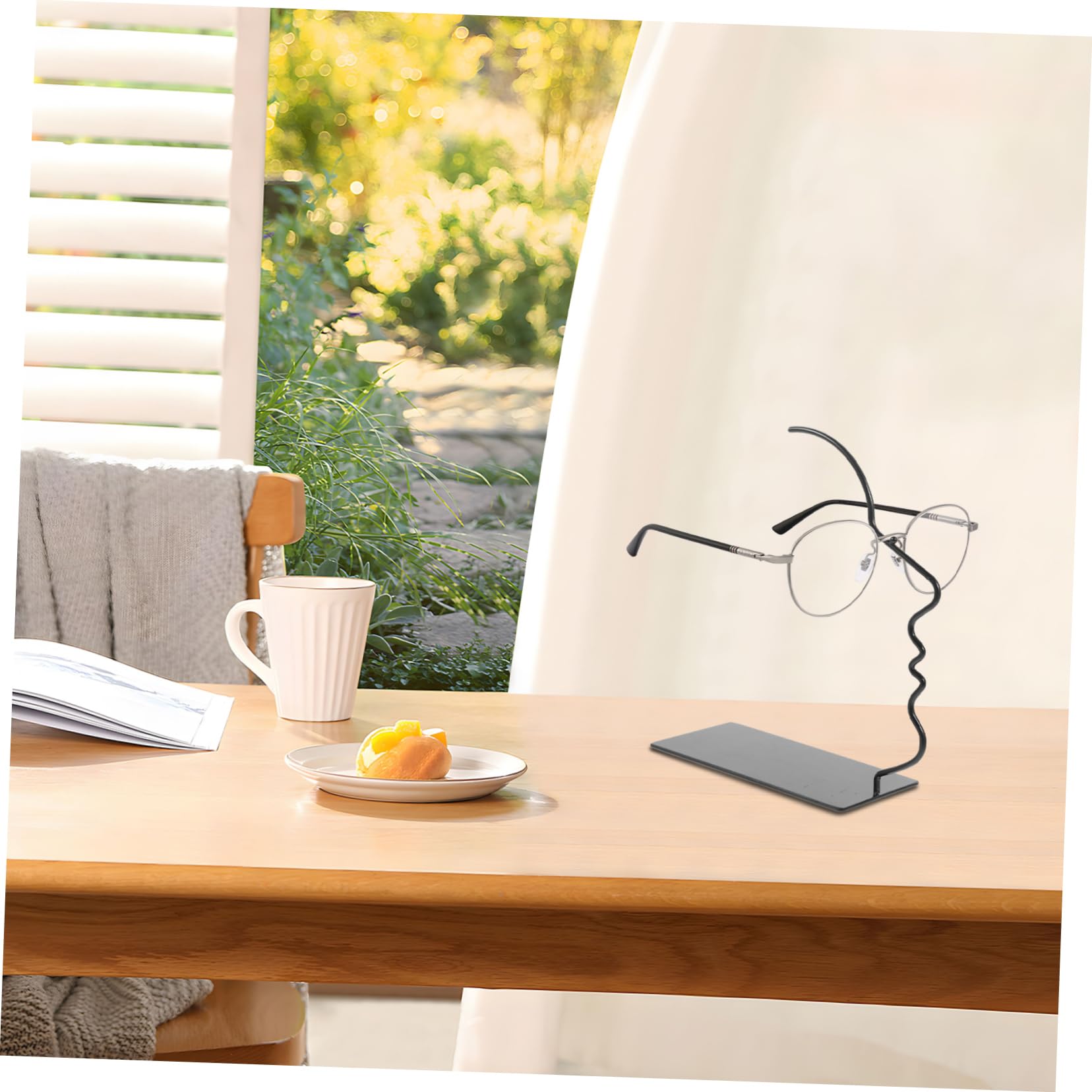 Didiseaon 2 Pièces présentoir à lunettes nom Branché presentoir lunettes support lunette lunettes de soleil support de moniteur support de porte-lunettes de bureau support de lunettes le fer