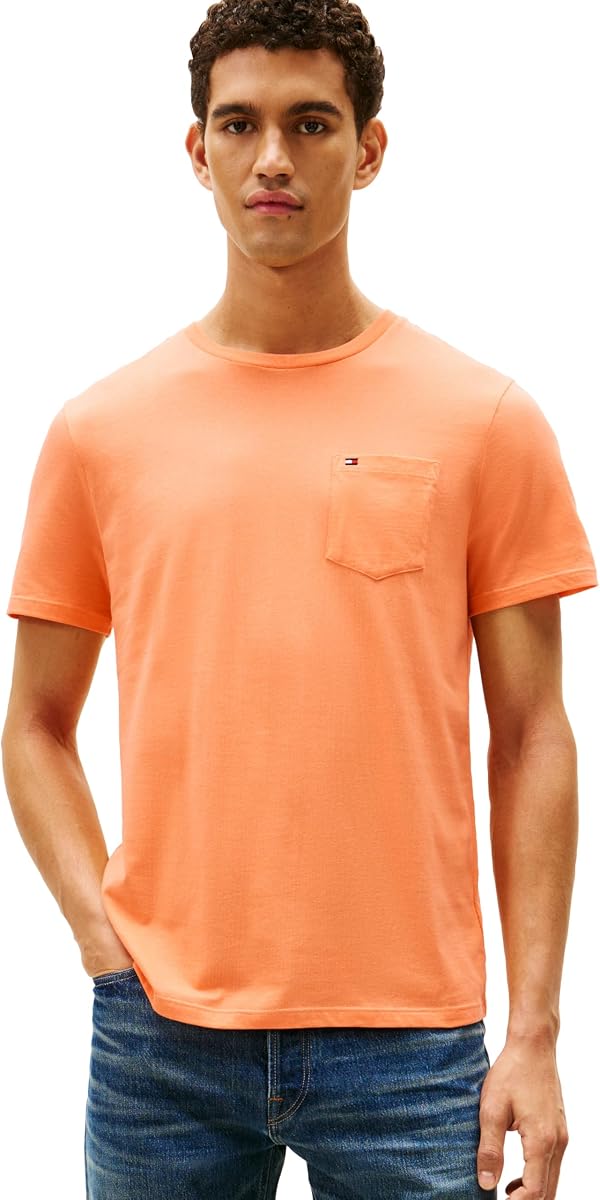 Men's Essential Short Sleeve Cotton Crewneck Pocket T-Shirt