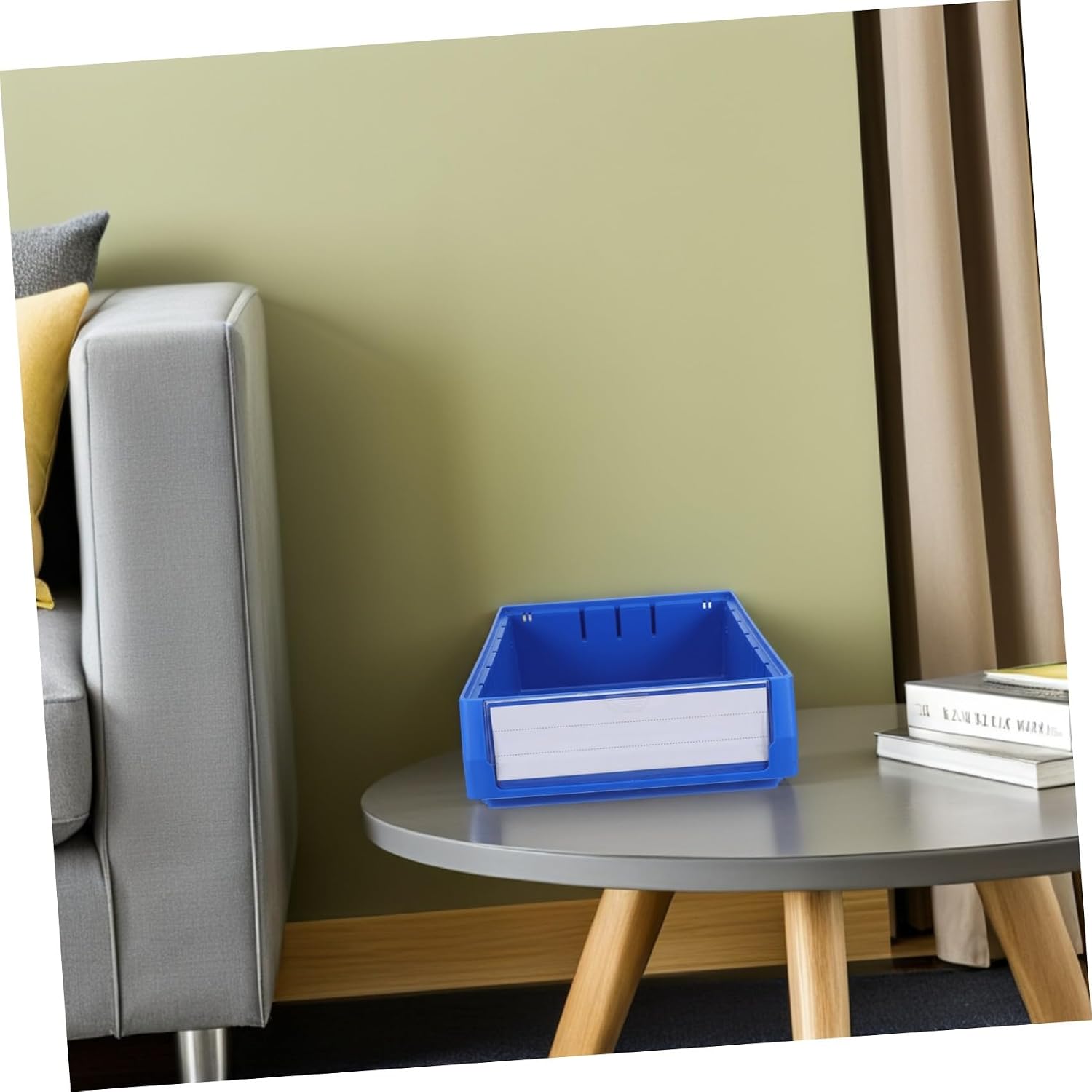 Alipis Plastic Small Tool Organizer Box with Divided Compartments, Portable Compartment Storage Case for Screws, Hardware, and Craft Supplies, Blue 300x234x90mm, Tool Storage Container
