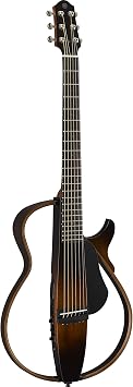 Yamaha Silent Guitar Tobacco Brown Sunburst SLG200S TBS SRT Powered Pickup System with Chromatic Tuner, Silent Performance, Soft Case Included