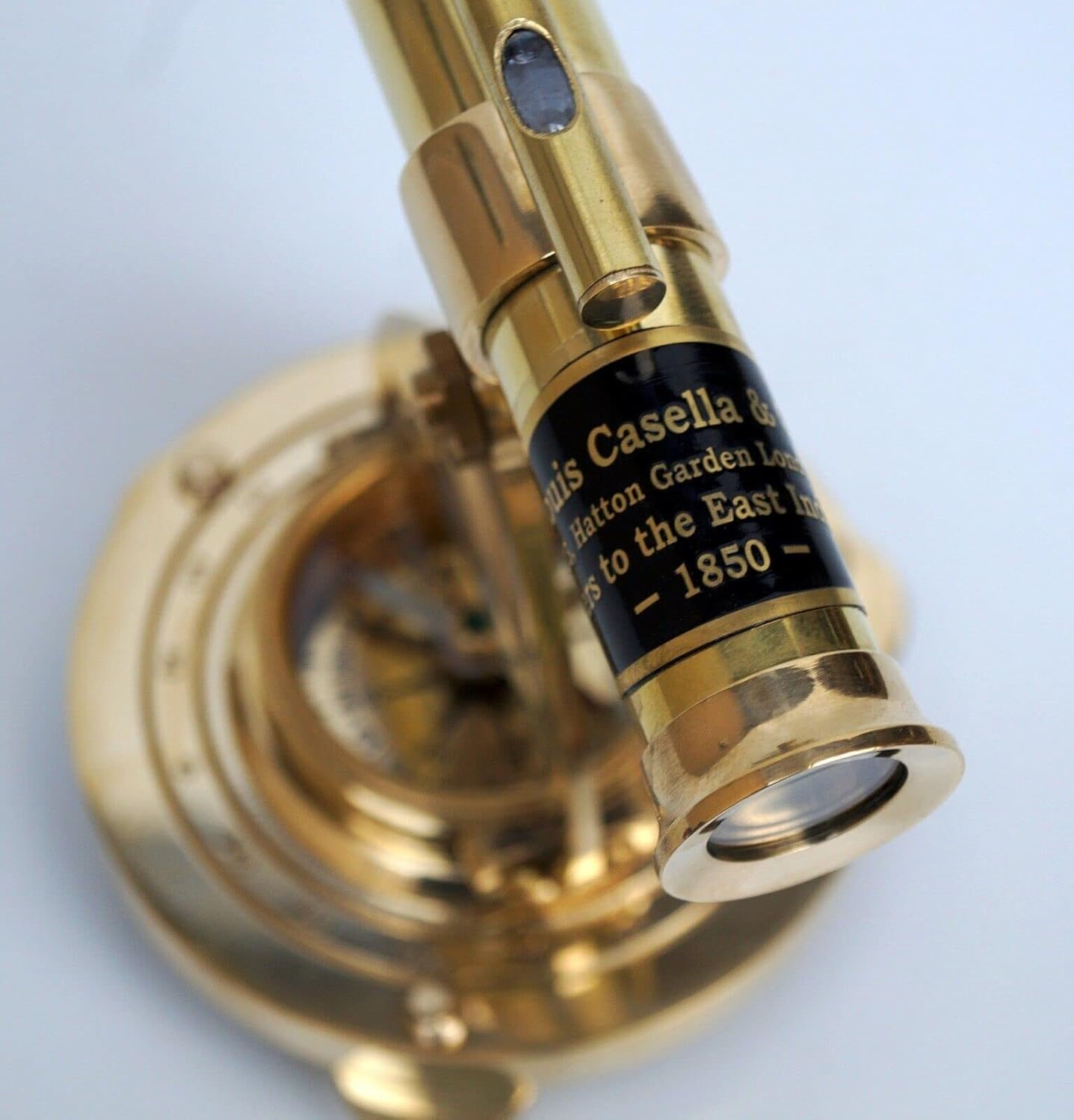 Nautical Solid Brass Alidade Telescope Compass -Home Decor Pirate Captain Boat Toy, Navigation Tool Pirate Marine Instrument Best Gift for Brass Item Lovers, Captains, Kids