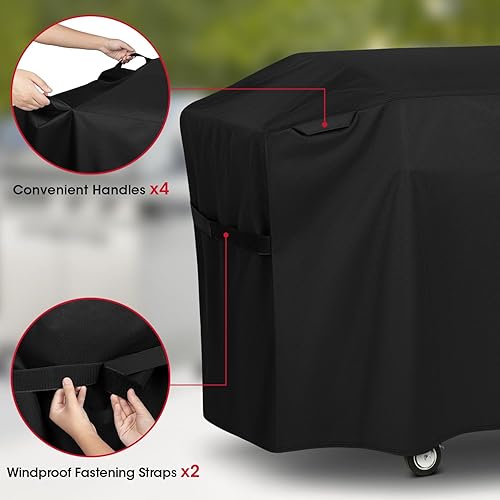 Miniatura 4 de Unicook 5482 Cubierta de parrilla para Blackstone de 36 pulgadas con capucha, cubierta de parrilla de gas resistente al agua, cubierta de parrilla