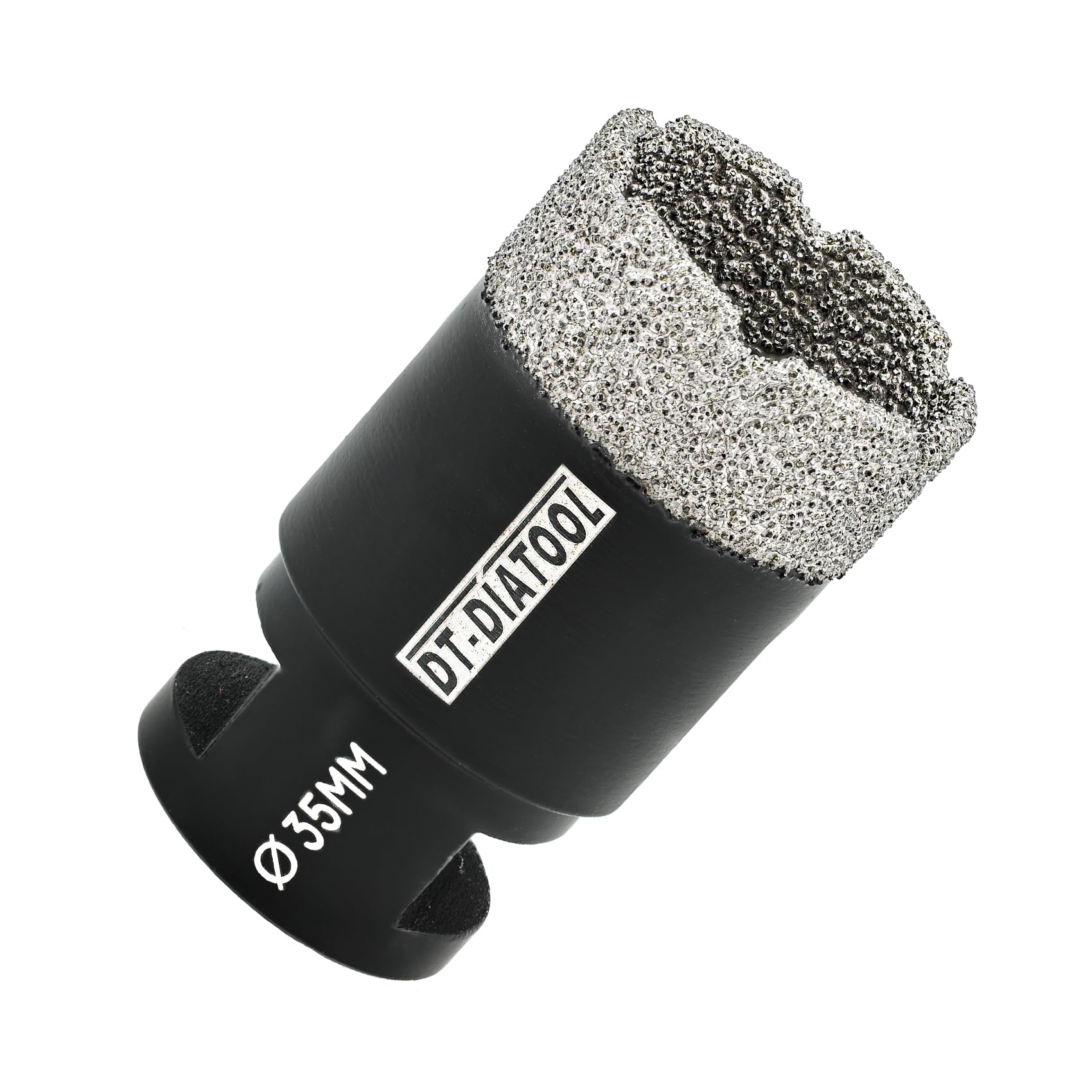 Dt-Diatool Black Diamond Drill Bit 35Mm Hole Saw For Dry Drilling Tile Porcelain Marble Ceramic Granite