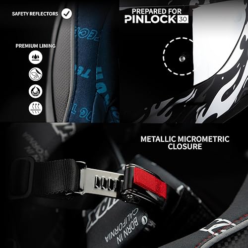 Miniatura 4 de HAX Onix - Cascos de moto de cara completa