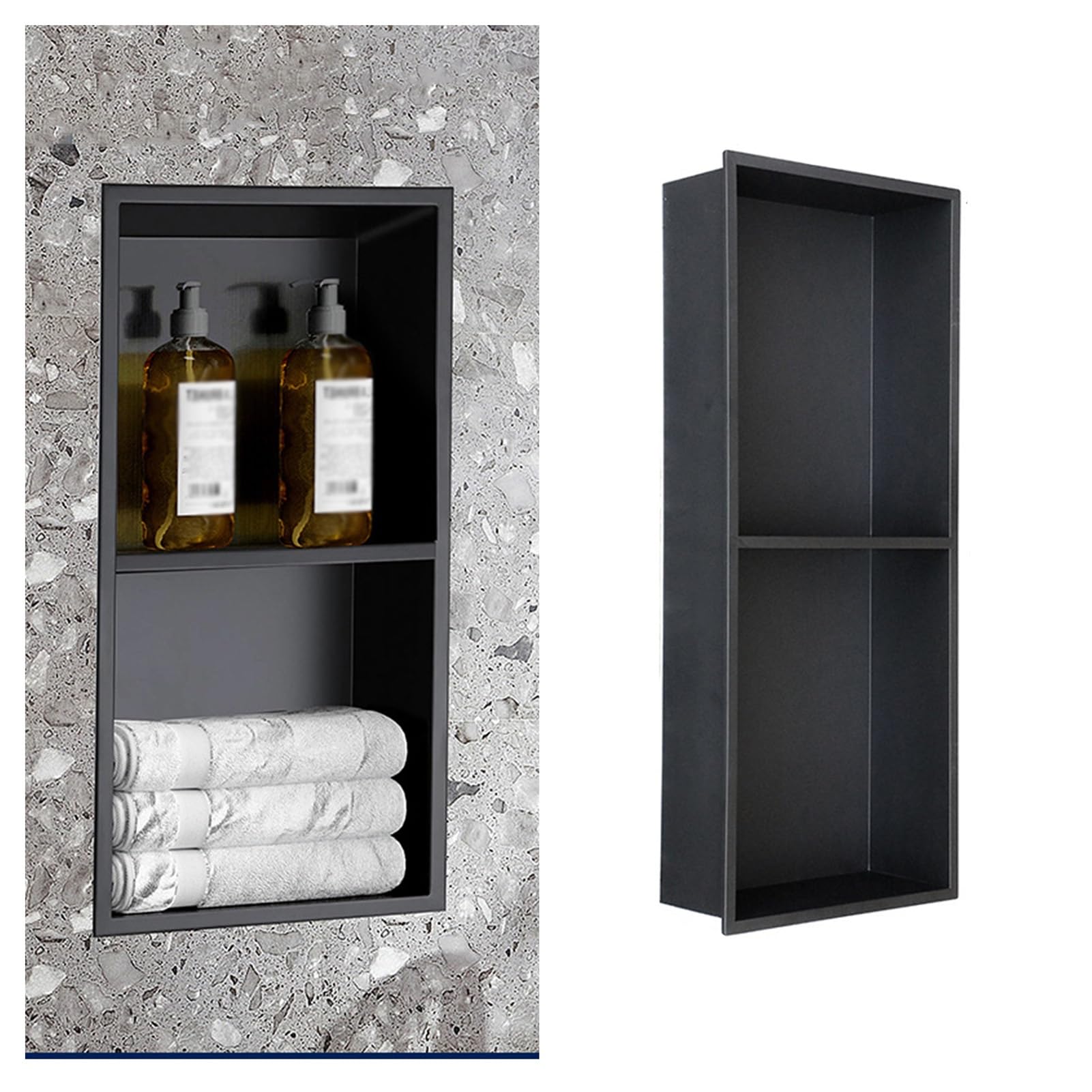 Douche en acier inoxydable 304 avec étagère murale intégrée Sto Solut 70cm