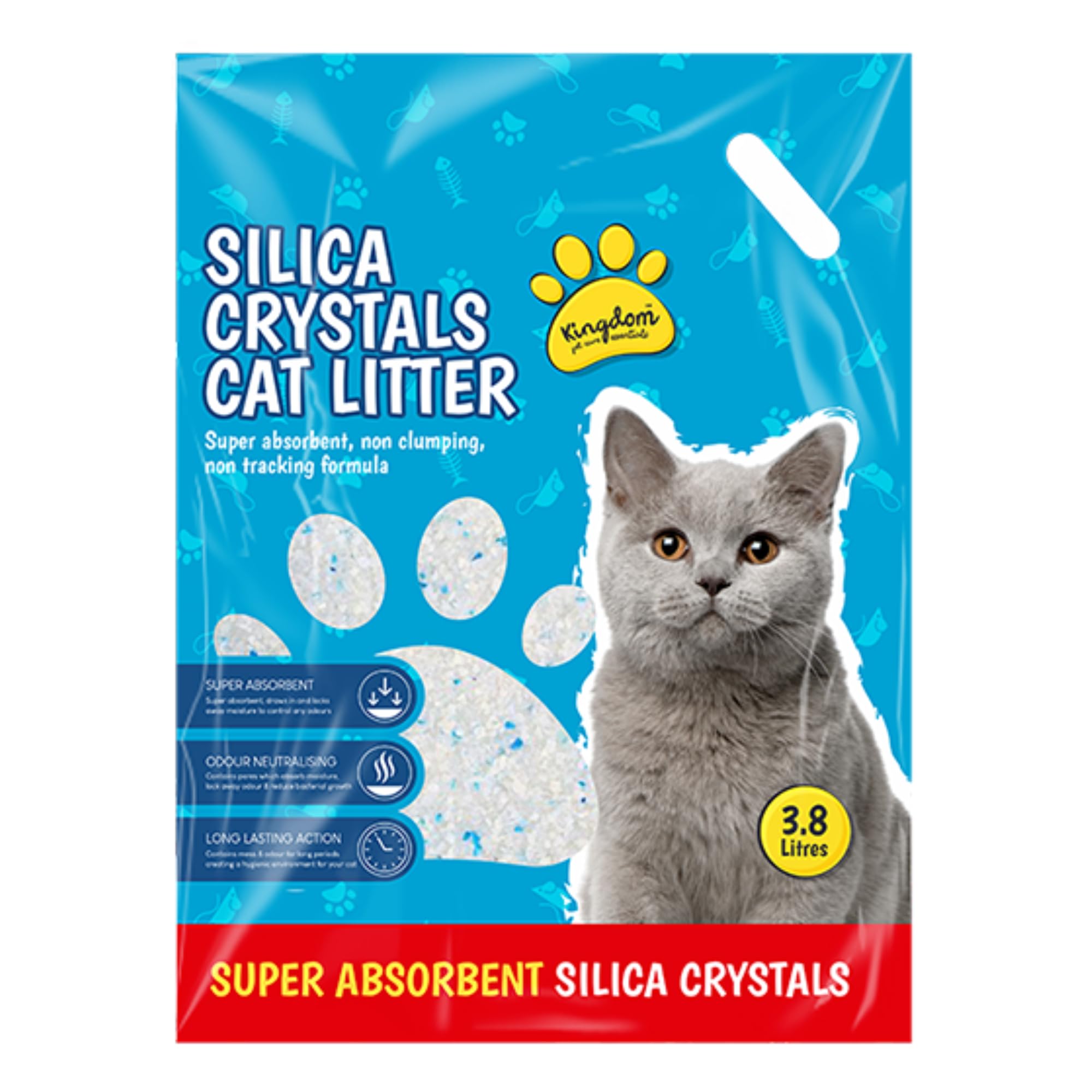 Silica Crystals Cat Litter 3.8L Comfort Non Clumping Natural & Biodegradable Odourless