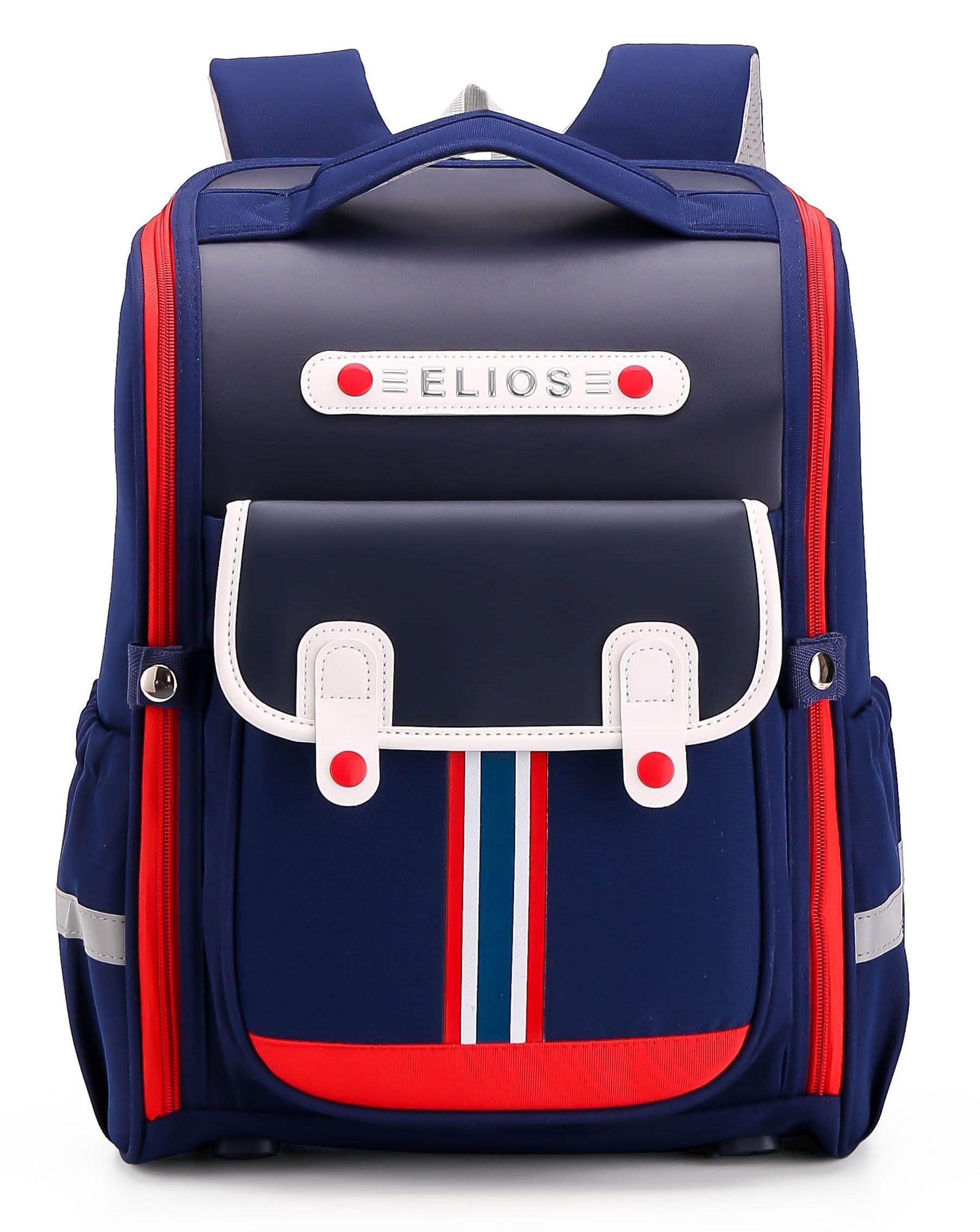 British Design Kids School Bag for Boys and Girls Backpack, 360° Reflective Design, Spinal Care, Heat Dissipation, Functional Storage, Ages 7-12, Grades 3-6 Birthday & Rakhi Gift-image-24